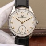 Replica IWC ZF Portuguese IW545408 White Dial Leather Strap A6498