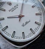 Replica Rolex Cellini Danaos 4243 SS White Dial Black Leather Strap A2824 - Image 2