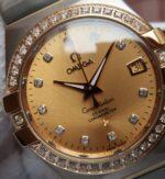 Replica Omega V6 Constellation 123.20.35 Diamonds Bezel YG Dial - Image 6