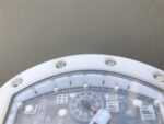 Replica Richard Mille RM011 White Ceramic Felipe Massa White Inner Bezel White Rubber Strap A7750 - Image 7