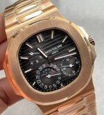 Replica PATEK PHILIPPE Nautilus Moon Phases 5712 RG Grey Dial on RG Bracelet PPF A240 - Image 4