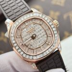 Patek Philippe Replica 1:1 Watch Aquanaut 5062 Gold Wrapped Moissanite Diamond 35.6mm - Image 2
