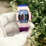 Richard Mille Best Replica Watches RM07-01 Pastel Pink Rubber Strap Women s Automatic 36mm