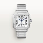Fake cartier watch Santos large model mechanical movement Silver Dial Stainless Steel WSSA0018 BVF(1:1 replica)
