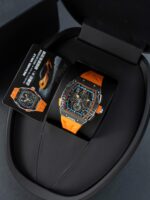 Richard Mille RM65-01 Replica Watches Orange Rubber Strap 44.5??49.9mm - Image 2