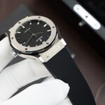 Hublot Classic Fusion Titanium Dial Black Replica Watch Movement SW300 Rubber Strap 42mm - Image 4