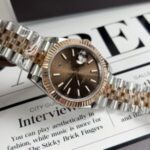 Rolex Rep 11 Watch DateJust Men s Chocolate Dial 18K Rose Gold Wrapped GM Factory 41mm - Image 3