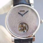 Replica Cartier Rotonde De Cartier Tourbillon SS Diamonds Dial