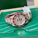 Rolex Replica 11 Watch GMT Master II Gold Wrapped Moissanite Diamond Sapphire 40mm - Image 2