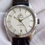 Replica Omega V6 Globemaster Master White Dial Leather Strap A8900