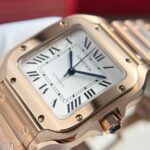 Cartier Santos Rose Gold Replica 11 Watch Dial White BV Factory 35mm - Image 6