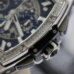Hublot Spirit Of Big Bang Titanium Dial Blue Custom Moissanite Diamonds Hong Kong 42mm - Image 8