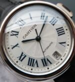 Replica Cartier Cle de Cartier SS White Textured Dial Leather Strap MIYOTA9015 - Image 4