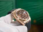 Rolex Replica 1:1 Watch Sky Dweller Chocolate Dial Rubber Strap 42mm - Image 6