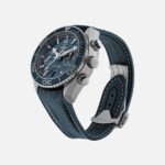 Seamaster Planet Ocean 600M Co-Axial Master Chronometer Chronograph 45.5mm Blue Dial On Leather Strap With Rubber Lining(1:1 replica) - Image 4
