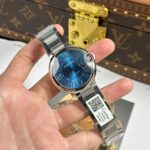 Cartier Ballon Bleu Copies Watches Blue Dial Metal Wire AF Factory 40mm - Image 2