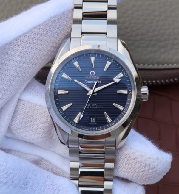 6C325474-2FF9-863C-0011-0C73CC05DEAF.jpg Replica Omega XF Seamaster Aqua Terra Master Blue Textured Dial SS Bracelet A8900 - Image 1