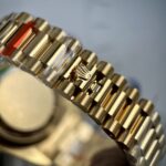 Rolex Replica 1:1 Watch Day-Date Gold Plated Fluted Bezel EW Factory 40mm - Image 7