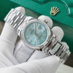 Rolex Day-Date 128236 Dial Ice Blue Replica Watch Weight 158gram QF Factory 36mm - Image 3
