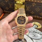 Patek Philippe Nautilus 5712R Knock Off Watches Brown Dial Metal Wire PPF Factory Version 3 40mm