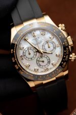 Rolex Daytona 116518 White Mother of Pearl Dial Rep 11 Watch With Moissanite Diamond Clean Factory 40mm - Image 7