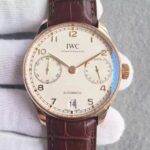 Replica IWC ZF Portuguese IW500701 RG White Dial Leather Strap A52010