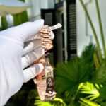 Rolex Day-Date Replica Watch Gold Wrapped End Moissanite Diamonds Baguette Custom 40mm - Image 8