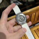 Hublot Replica 11 Watch Classic Fusion Titanium White Dial Full Moissanite Case 38mm - Image 4