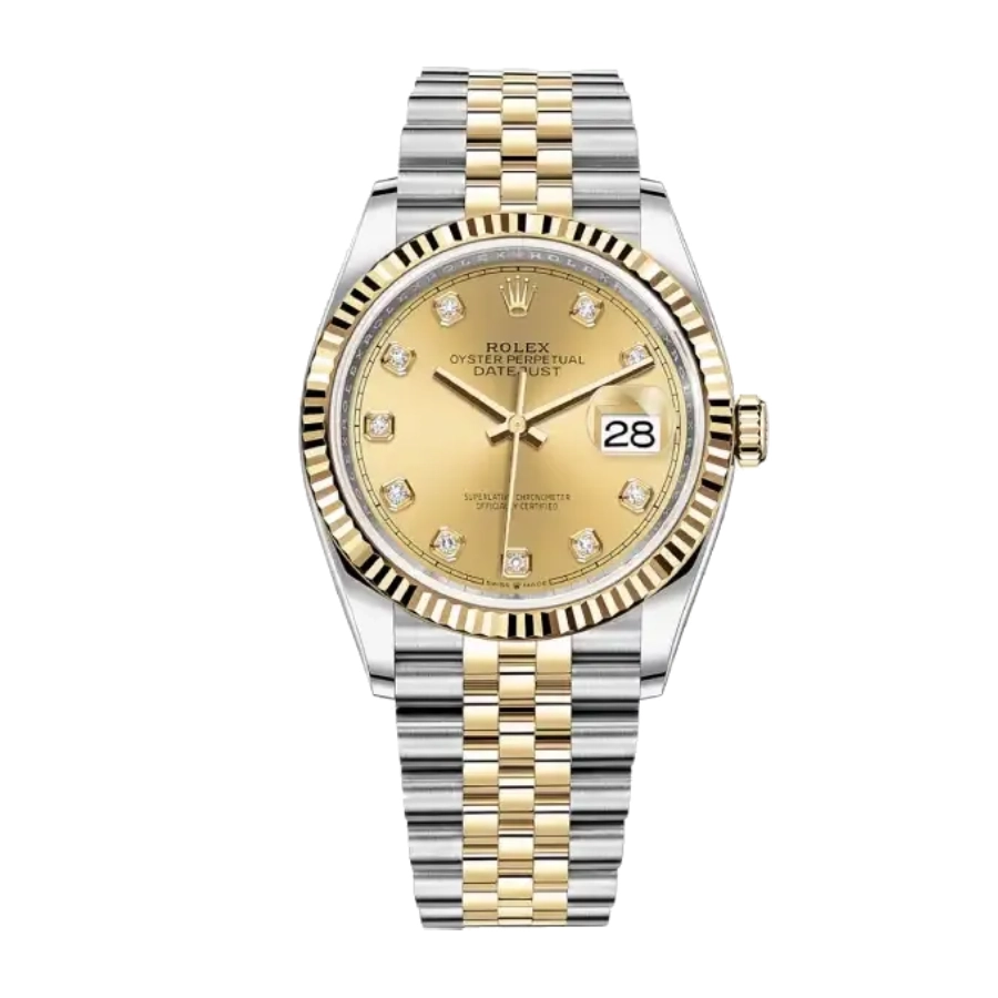 6EF7114E-72F3-3B47-DA80-C9F45D668C4D.webp Rolex Datejust 36 Gold 126233 Jubilee Replica - Image 1