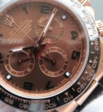 Replica Rolex Daytona 116515 Noob Chocolate Dial Black Leather Strap A7750 - Image 3