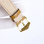 Fake diamond Watch Patek Philippe Replica 4936J-001 Complications Ladies Annual Calendar Moon Phase 37mm White Mother of Pearl Roman Diamond Bezel Yellow Gold Leather Date(1:1 replica) - Image 9