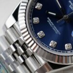 Rolex DateJust Knock Off Watches Blue Dial Moissanite Diamonds Clean Factory 41mm - Image 8