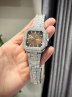 Patek Philippe Cubitus 5821 Dial Brown Custom Full Diamonds Moissanite Hong Kong 45mm - Image 3