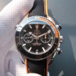 Replica Omega OMF Planet Ocean Master Chronometer SS Black/Orange Bezel Black Dial Nylon A9900