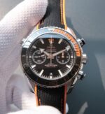 Replica Omega OMF Planet Ocean Master Chronometer SS Black/Orange Bezel Black Dial Nylon A9900