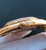 Replica Rolex Day-Date II RG Gold Dial Diamonds Bezel White/Red Crystal Markers RG Bracelet A3255 - Image 3