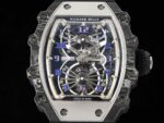 Swiss Richard Mille RM 21-01 Replica Tourbillon Aerodyne Carbon Tpt Watch For Men ?C High-End Skeleton Dial