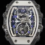 Swiss Richard Mille RM 21-01 Replica Tourbillon Aerodyne Carbon Tpt Watch For Men ?C High-End Skeleton Dial
