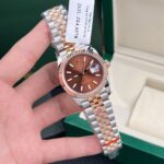 Rolex Rep 11 Watch DateJust 18K Rose Gold Wrapped Chocolate Dial GM Factory 36mm - Image 3