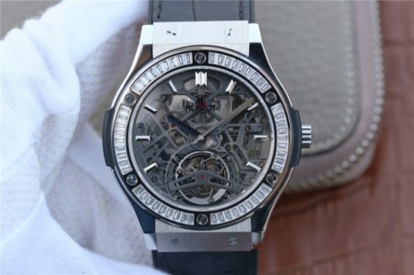 71B21321-F6D2-5CF1-5B6A-D559B0EEFBA9.jpg Replica Hublot Classic Fusion Tourbillon 42mm TF Skeleton Dial Black Gummy Strap A23J - Image 1