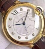 Replica Cartier JF Ballon Bleu 42mm YG White Dial Leather Strap MIYOTA9015 - Image 3