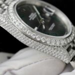 Rolex DateJust Best Copies Watch Dial Wimbledon Custom Full Moissanite Diamonds 41mm - Image 7