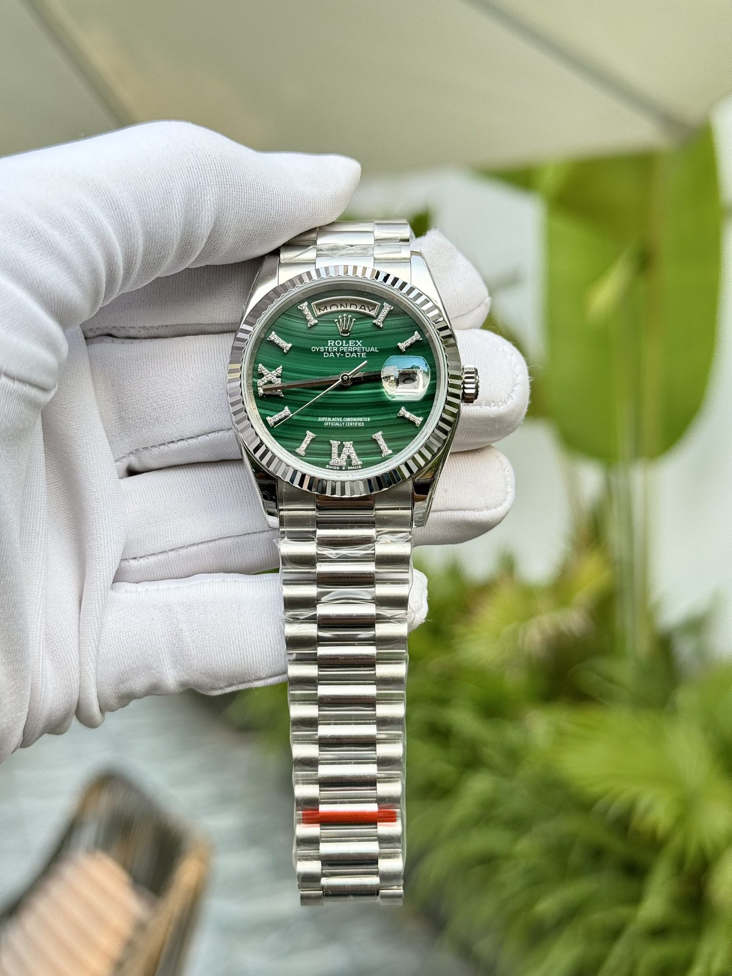 72D2AD0D-D356-666F-00E6-603290C83795.jpg Rolex Best Replica Watches Day-Date Roman Numeral Pile 40mm - Image 1