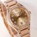 Fake Diamond Watch Replica Patek Philippe Twenty~4 Ladies Rose Gold/Diamonds Brown Dial 7300/1201R-010(1:1 replica) - Image 8
