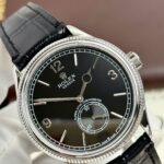 Rolex Perpetual 1908 Clone Watches Black Dial Leather Strap 39mm - Image 2