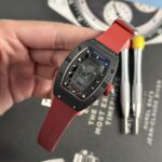Richard Mille Replica Watch RM07-01 Black Carbon Rubber Strap 32x46mm