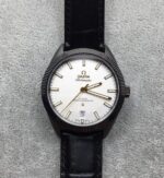 Replica Omega Globemaster Master DLC RG Pointer White Dial Leather Strap A8900