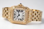 Cartier Cheetah Full of Diamonds Ladies 37MM-Golden(1:1 replica) - Image 6