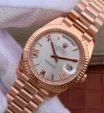 Replica Rolex Day-Date 40mm 228235 RG Noob White Dial Roman Markers RG Bracelet A3255 - Image 2