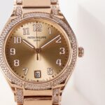 Fake Diamond Watch Replica Patek Philippe Twenty~4 Automatic Rose Gold 36mm Rose Dial 7300/1200R-011(1:1 replica) - Image 4